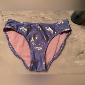 Unicorn Print Bikini Bottoms girls LARGE 10/12